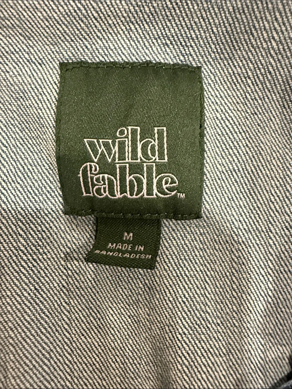 Wild Fable Light Blue Checkered Denim Jacket Size Medium
